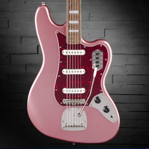 SQUIER FSR BASS VI, BURGUNDY MIST