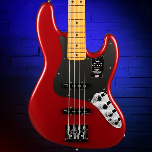 Fender American Ultra II Jazz Bass Finished in Sinister Red